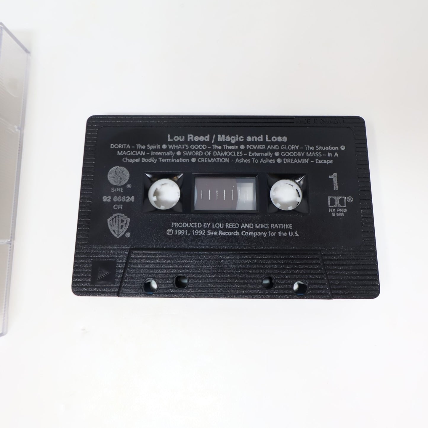 Lou Reed Magic And Loss Cassette Dorita/What's Good/Magician/Dreamin' 92 66624