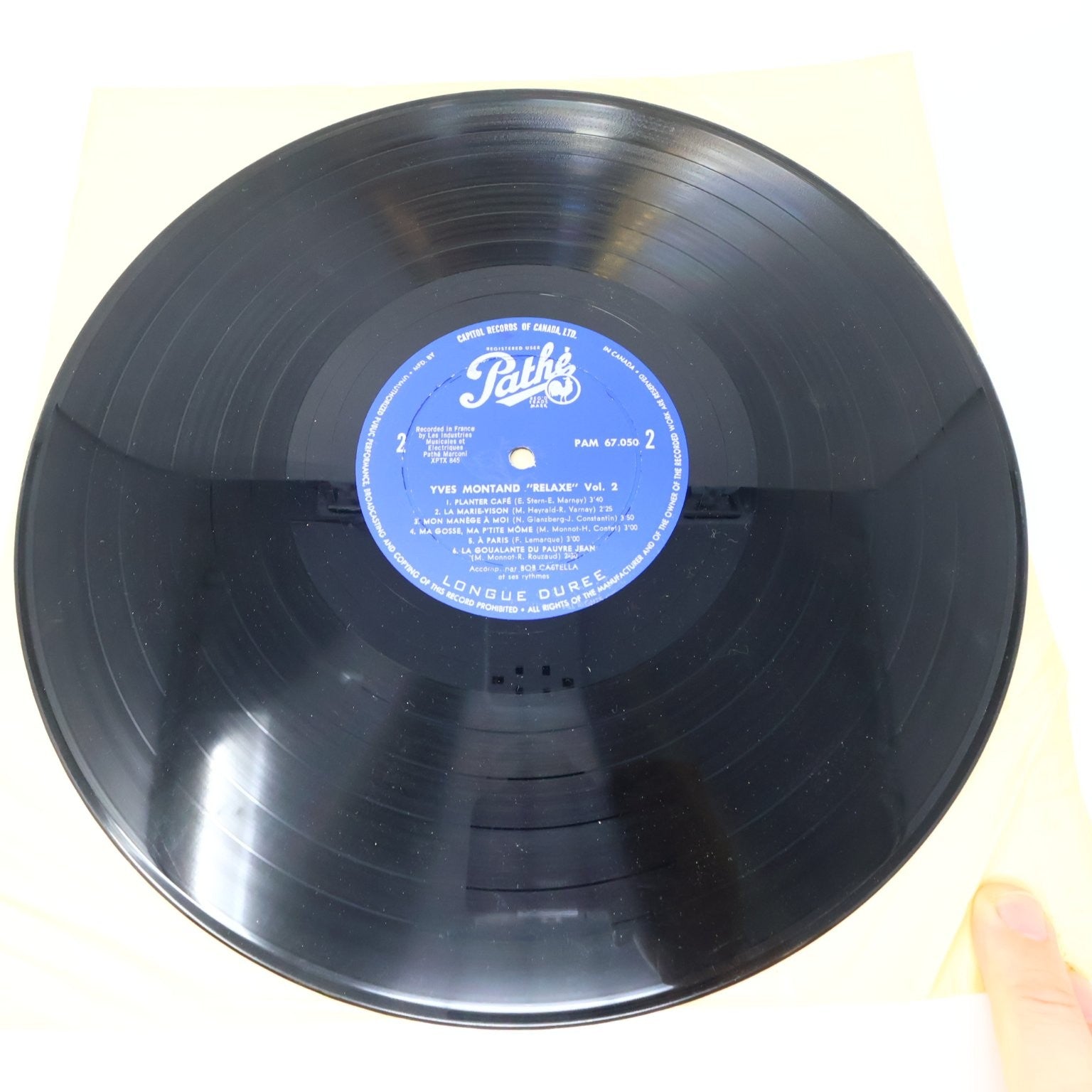 Yves Montand Lot 3 Disques LP Relaxe Vol 2/Dansez Avec/D'Hier et D'Aujourd'Hui