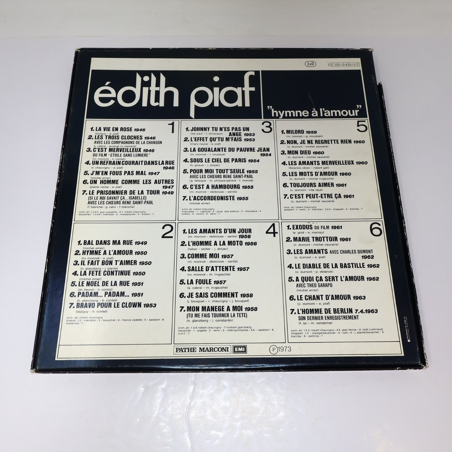 Édith Piaf Lot 4 Disques Record Hymne À L'amour/Definitive Piaf/Tête-à-Tête