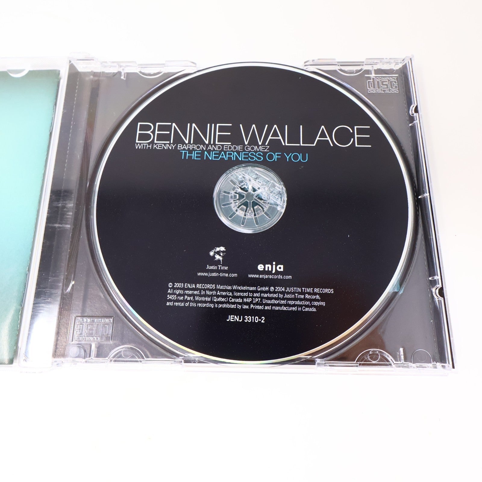 The Nearness of You CD Bennie Wallace Enja/Justin Time 2004 Jazz Bop JENJ 3310-2