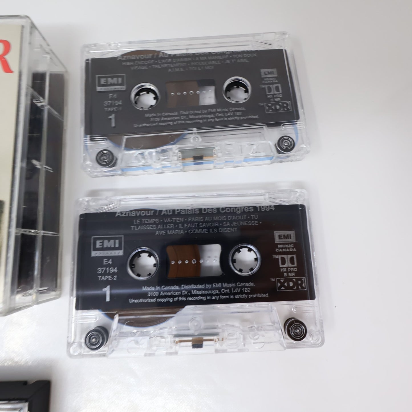 Aznavour Lot 6 Cassettes Plus Bleu/Toi et Moi/Chansons d'Or/Palais des congrès
