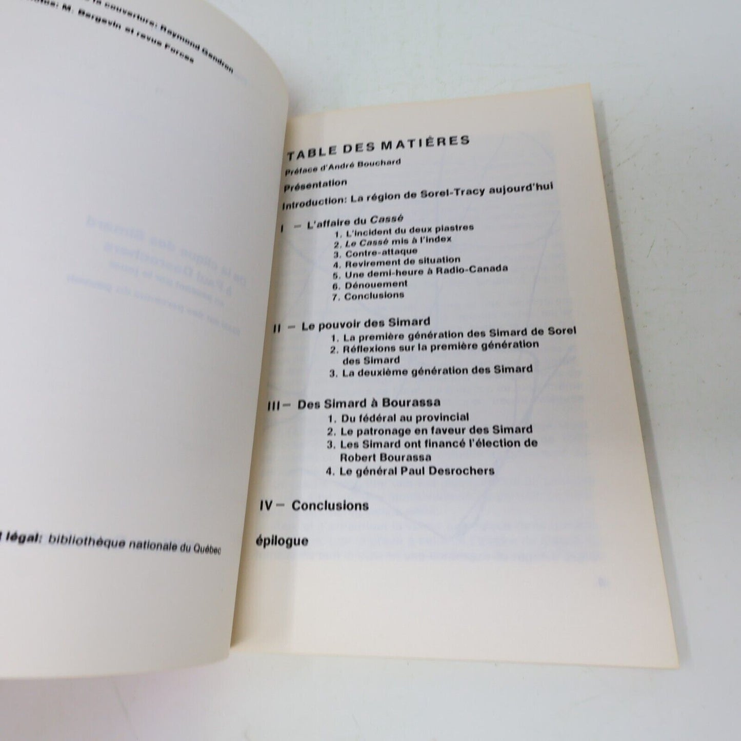 1973 De la Clique des Simards à Paul Desrochers Robert Barberis Politique Québec