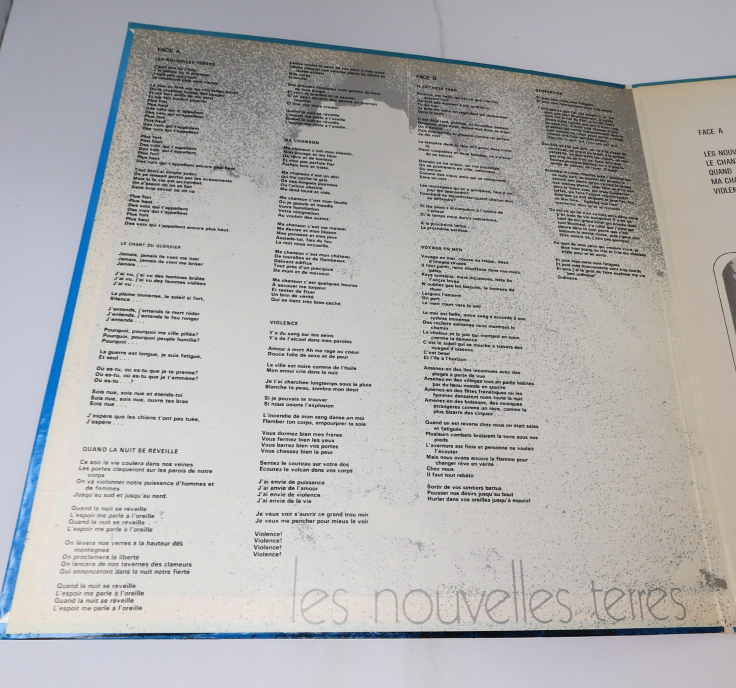 Octobre Les Nouvelles Terres Disque LP Prog Rock Québécois 1974 Record ZOX-6015