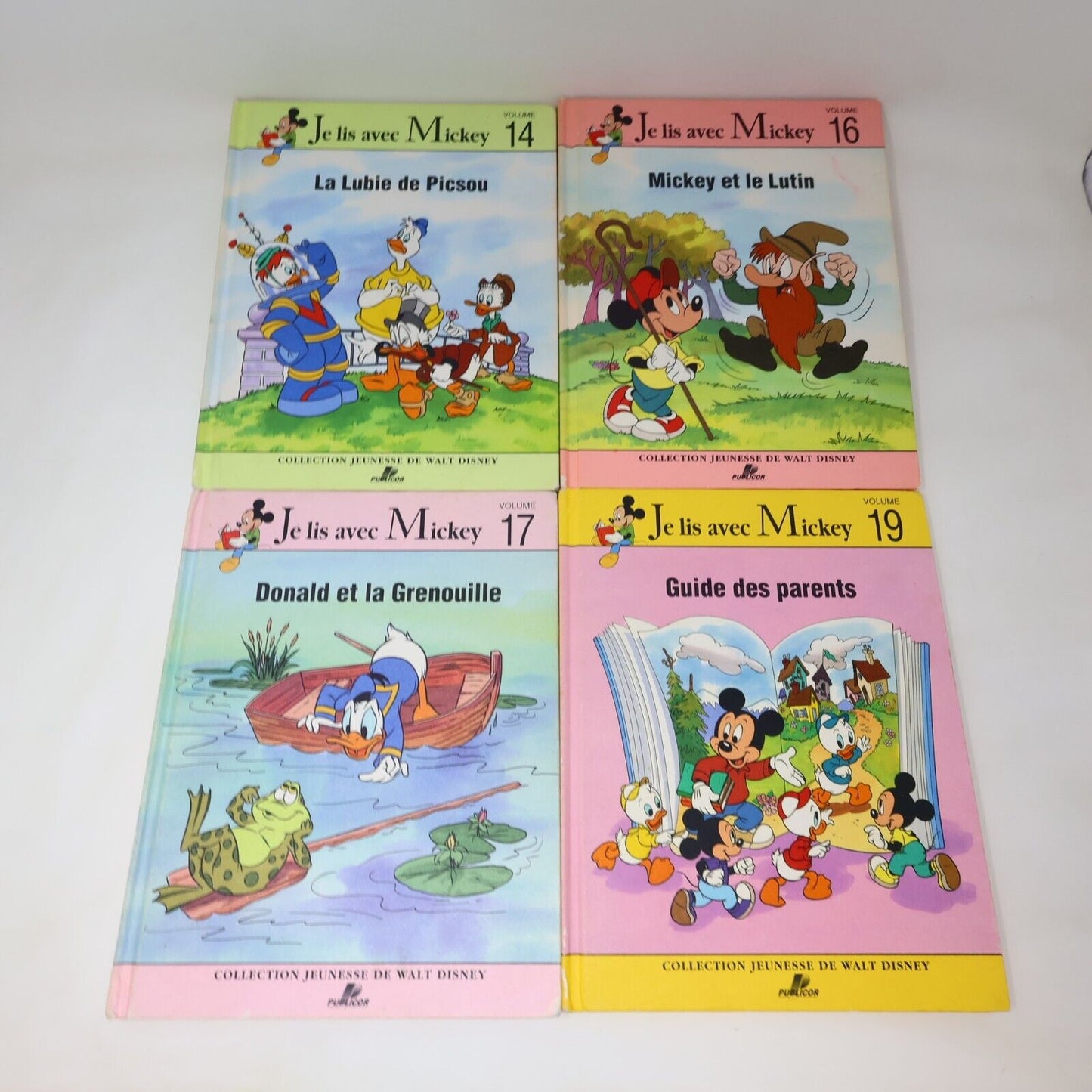 Lot 12 Livres Je Lis avec Mickey Walt Disney Publicor Jeunes Enfants Français HC