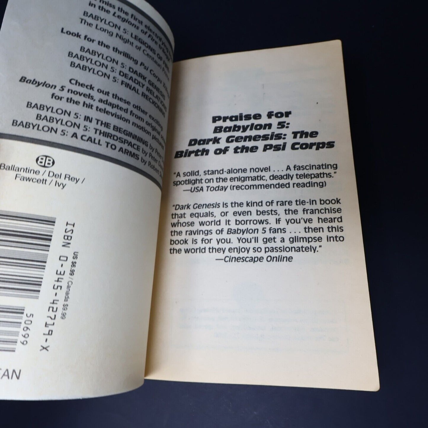 2000 Legions of Fire #2 Armies of Light and Dark Babylon 5 by Peter David Book