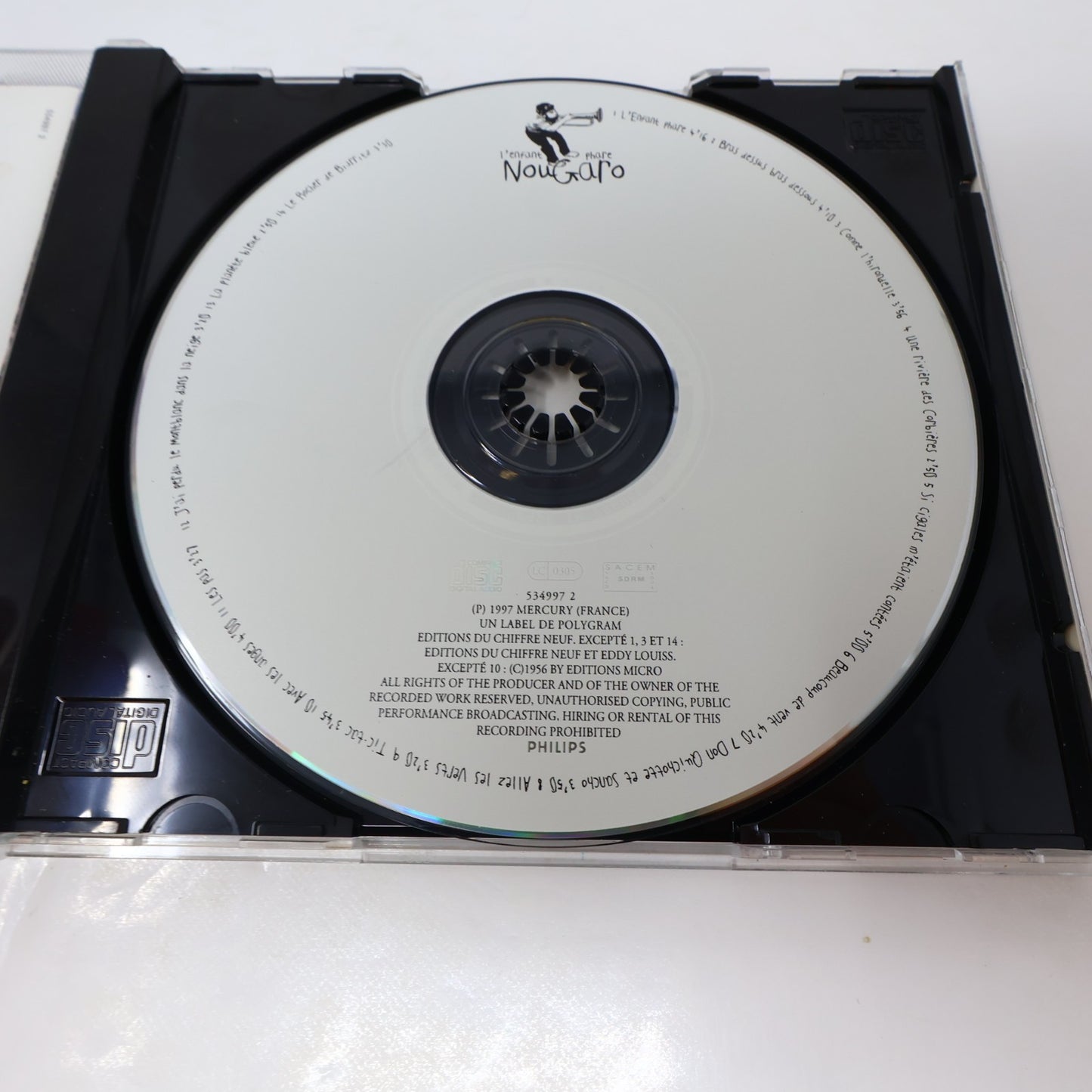 Claude Nougaro Lot 3 CD Embarquement Immédiat/Chansongs/L'Enfant Phare