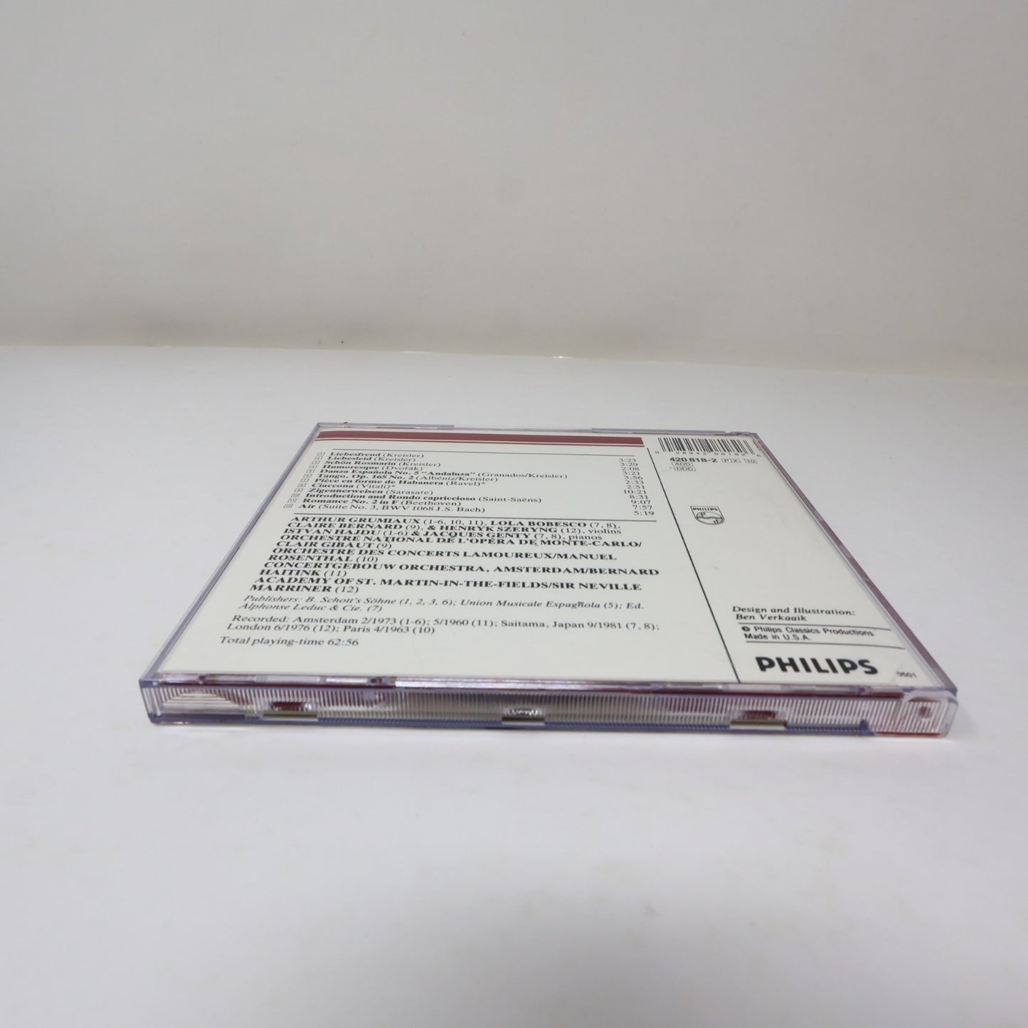 The Magic Of The Violin CD Arthur Grumiaux/Henryk Szeryng Classical Philips