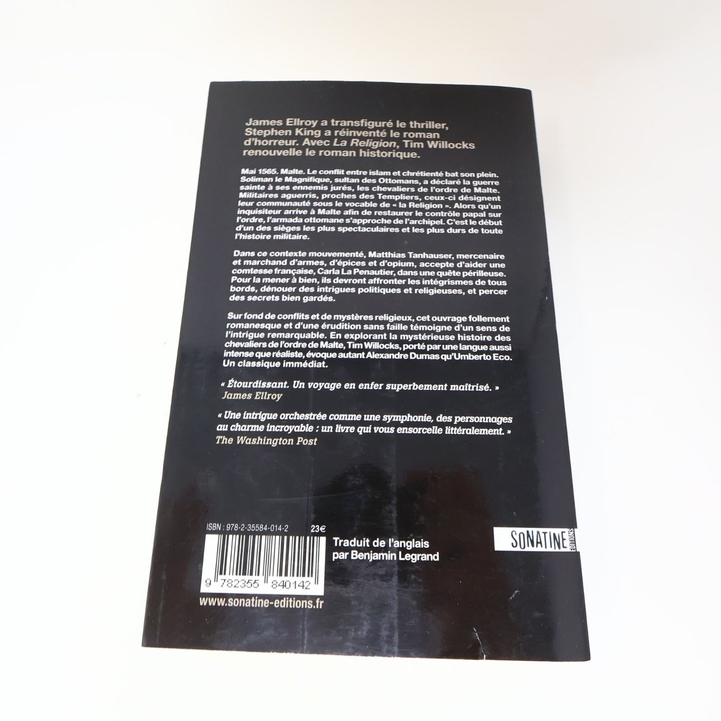 2009 La Religion Tim Willocks Sonatine Fiction Historique Français Paperback PB