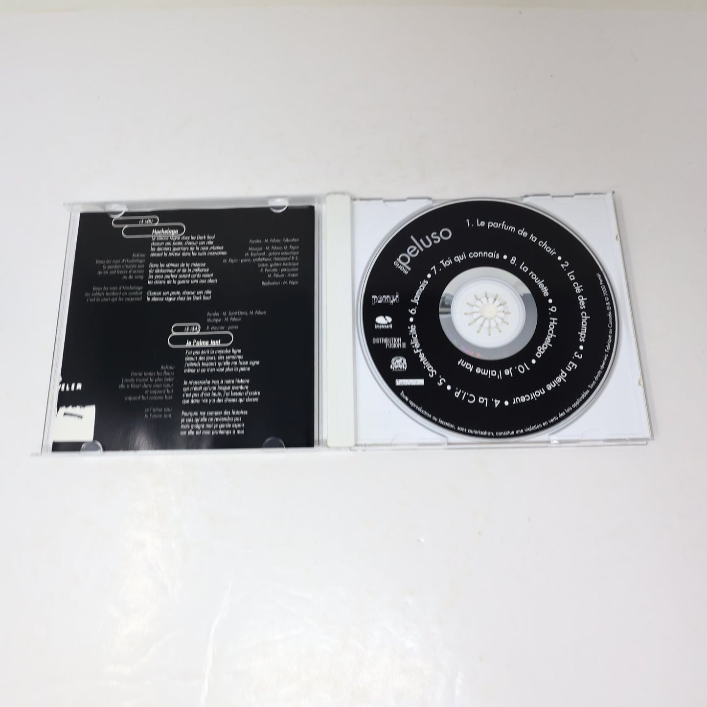 Mario Peluso Éponyme CD 2000 Français Pop Fusion PEMPI La Clef des Champs/Jamais