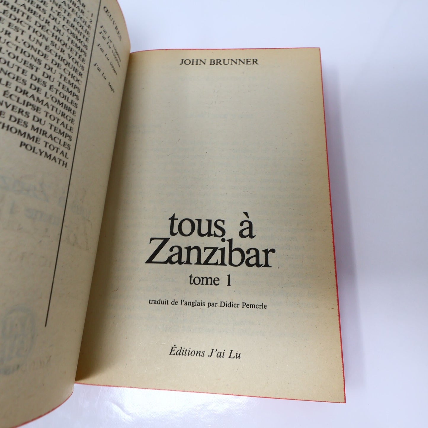 Tous à Zanzibar Lot 2 Livres John Brunner Science-Fiction 1980 Français French