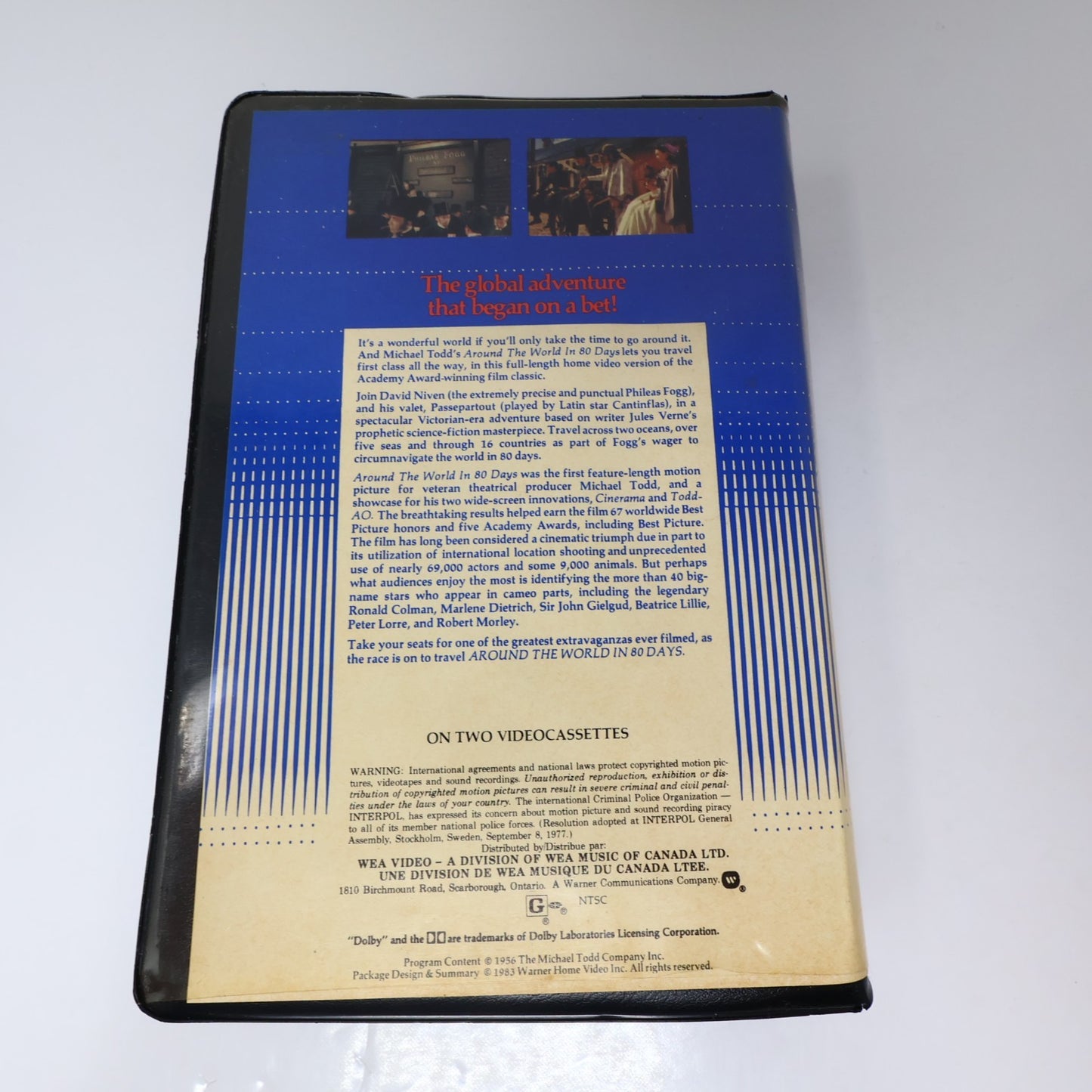 Around the World in 80 Days VHS NTSC Movie Michael Todd David Niven Clam Shell