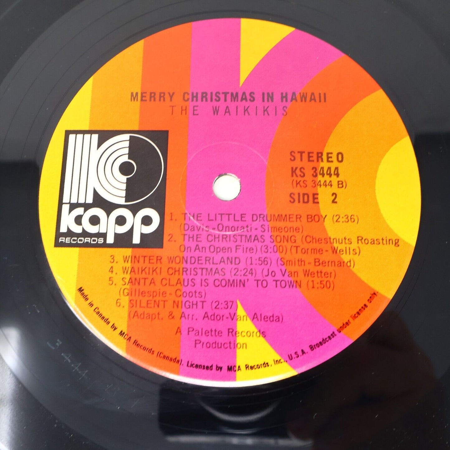 Merry Christmas in Hawaii the Waikikis by Kapp Records 33rpm LP Record KS-3444