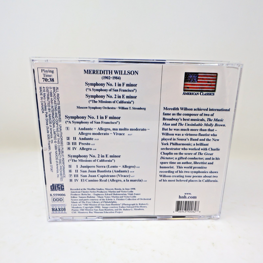 Meredith Willson A Symphony of San Francisco/The Missions of California CD 90s