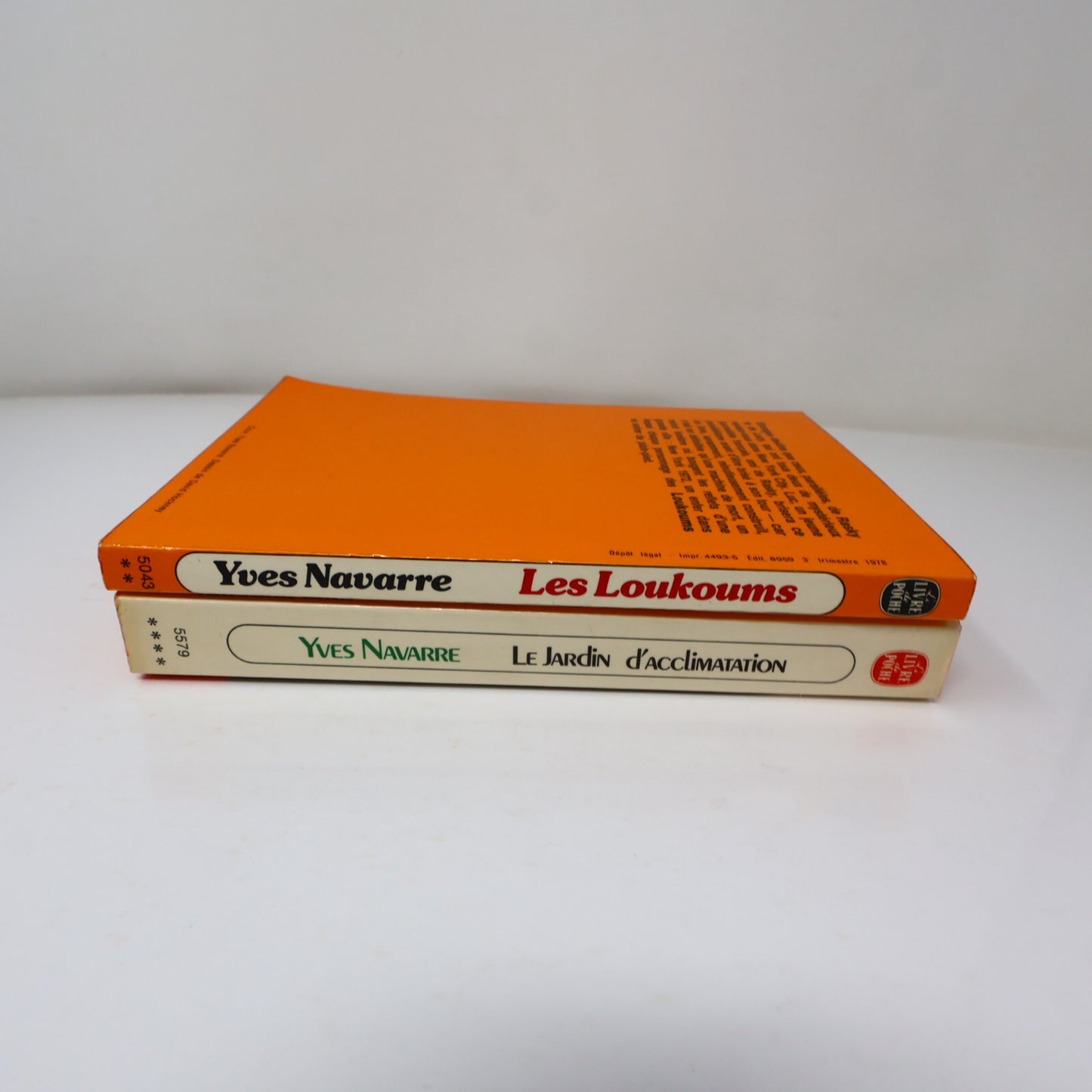 Yves Navarre Lot 2 Livres Poche Le Jardin d'Acclimatation/Loukoums Roman France