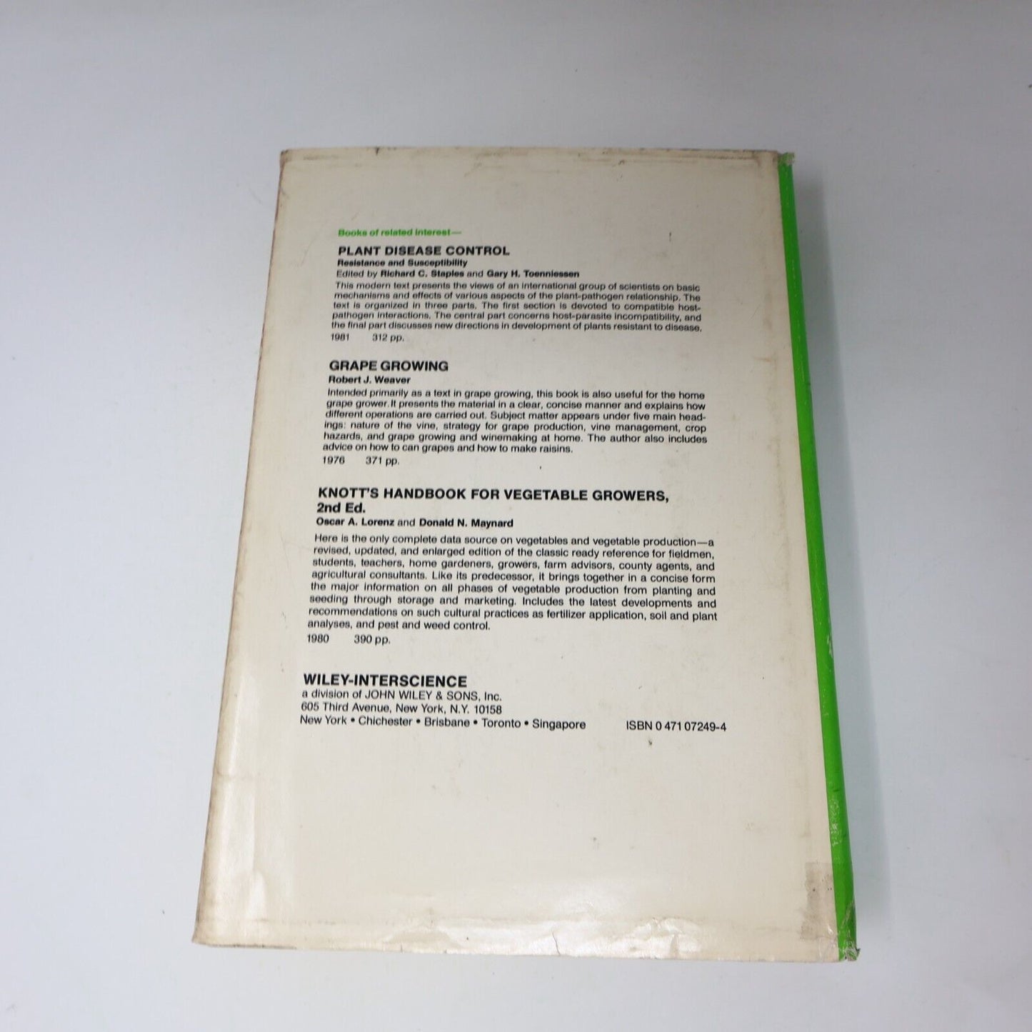 1978 Diseases and Pests of Ornamental Plants by Pascal P. Pirone 6th Print HC