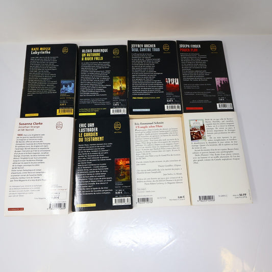 Crime et Mystère Policier Thriller Lot 8 Livres Poche Clarke/Mosse/Finder French