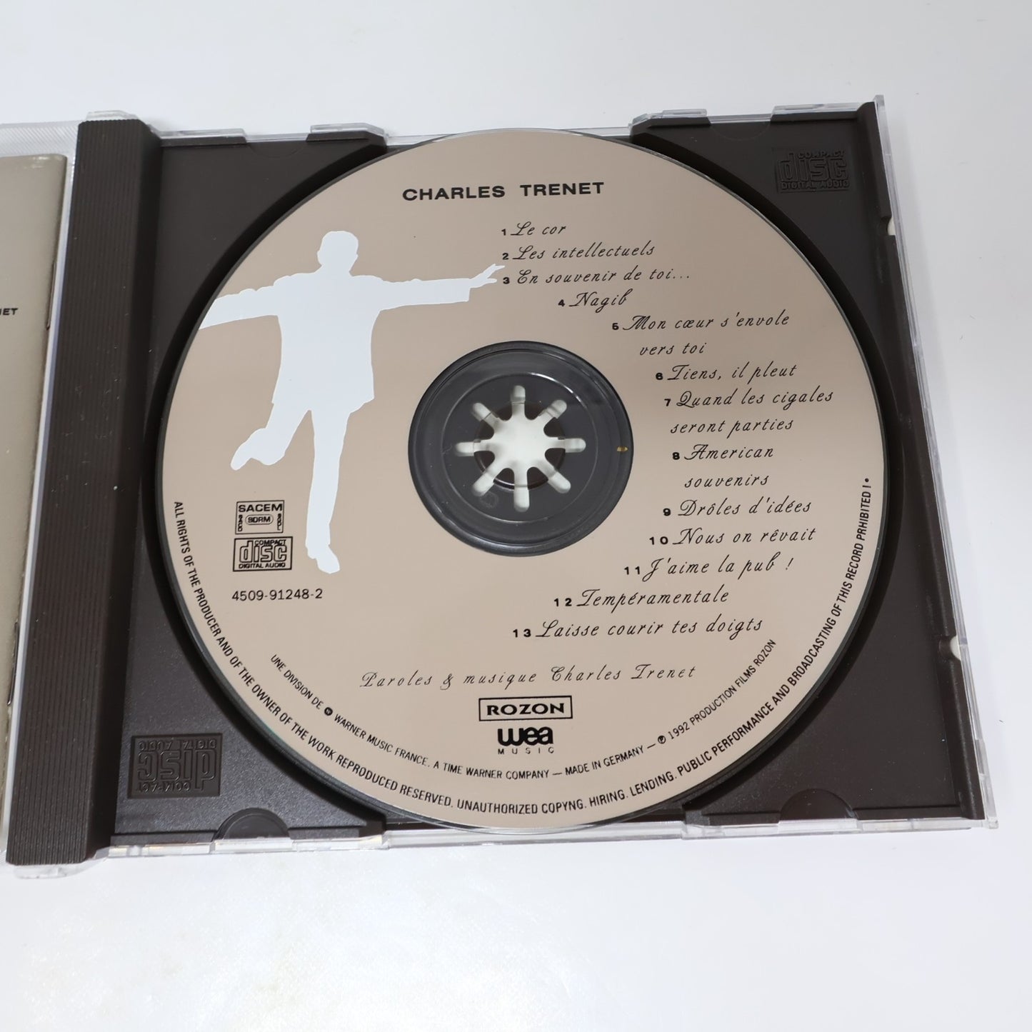 Trenet Mon Coeur S'envole CD 1992 Le Cor/Les Intellectuels/Tiens, Il Pleut/Nagib