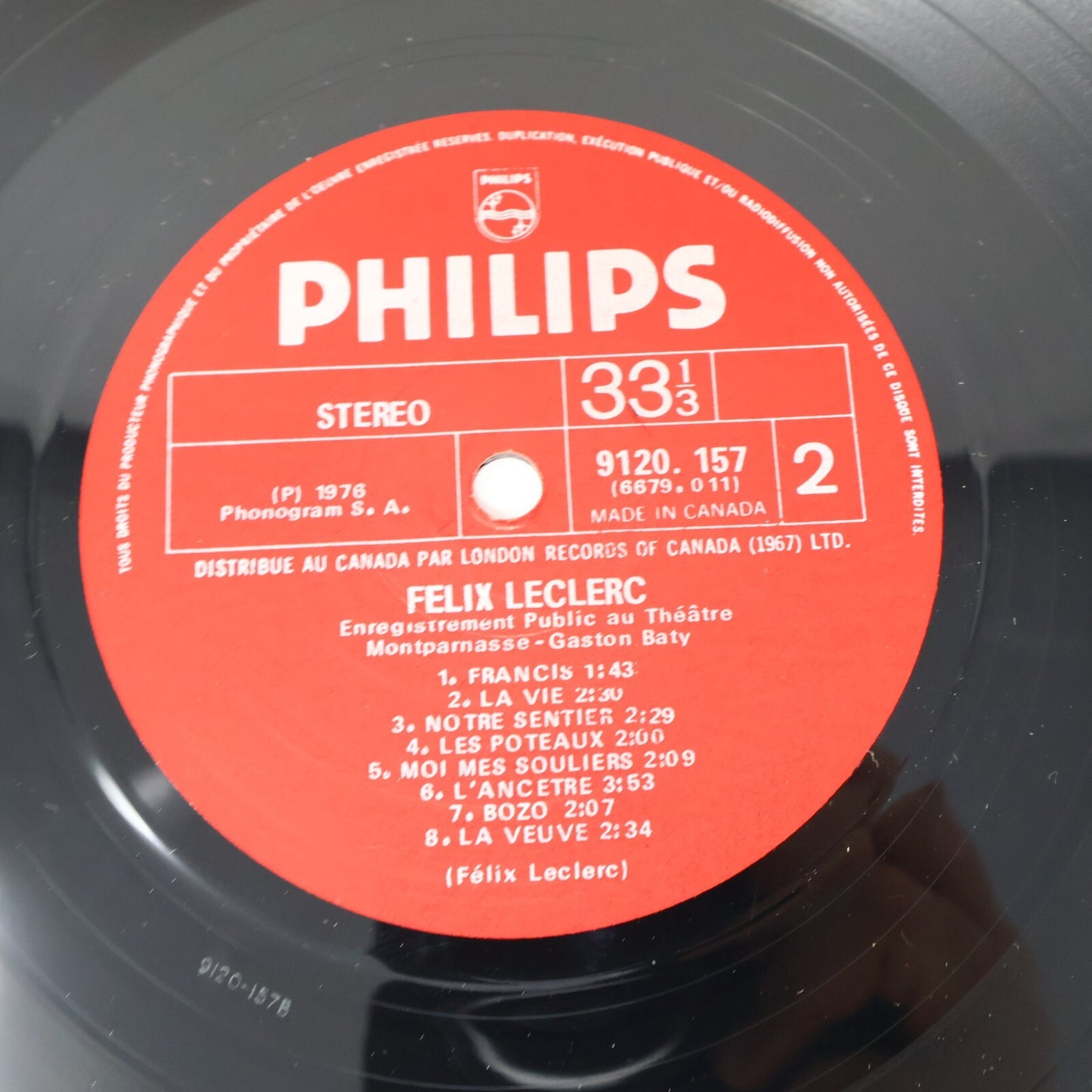 Félix Leclerc Lot 4 Disques Mon Fils/Chansons Dans La Mémoire Longtemps Record