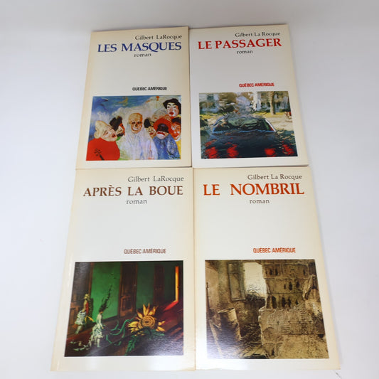 Gilbert la Rocque Lot 4 Livres Après la Boue/Nombril/Masques/Passager Roman 80s