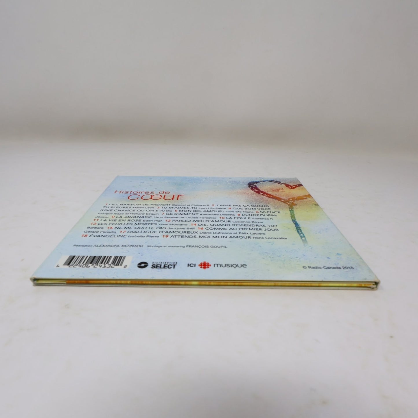 Histoires de Coeur CD 2015 19 Chansons d'Amour French Pop SRC Caracol/Forestier