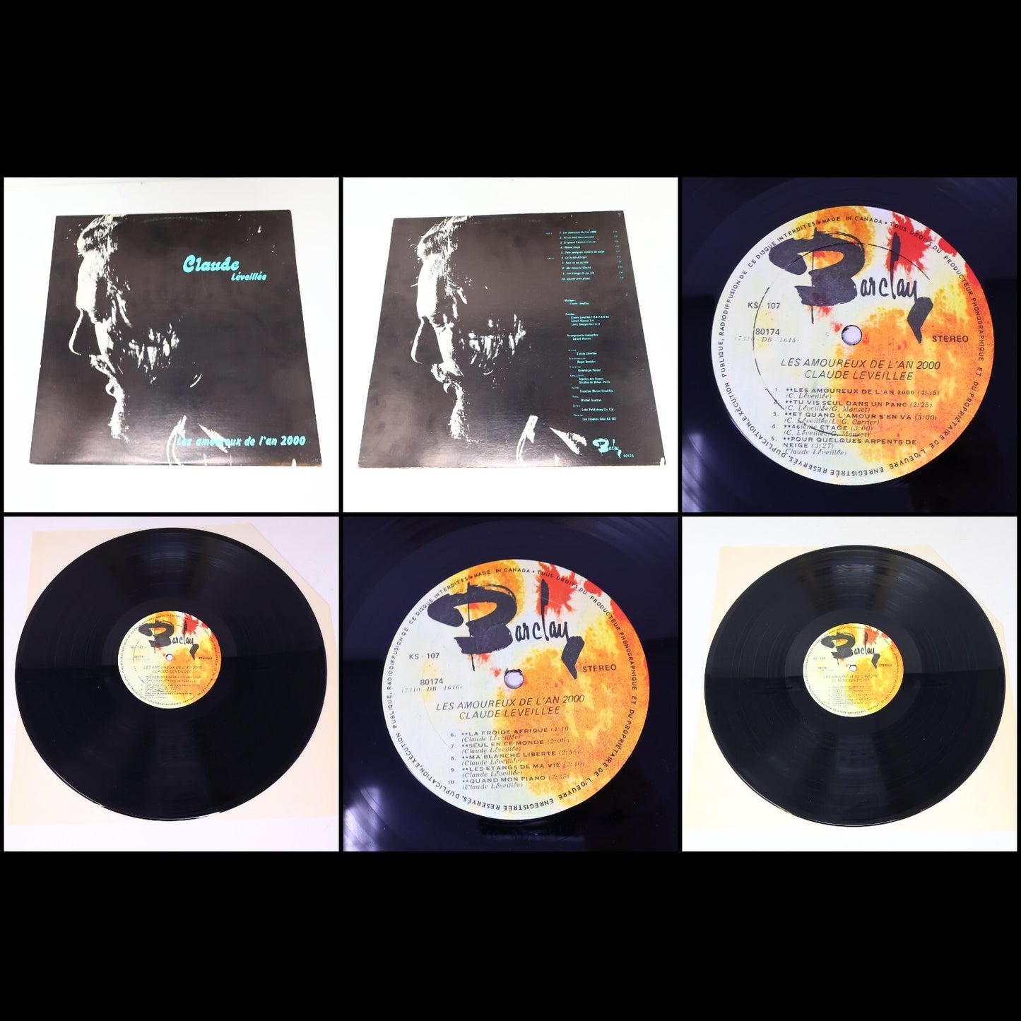Claude Léveillée Lot 13 Disques Black Sun/Cheval De Bois/Beaux Dimanches Record
