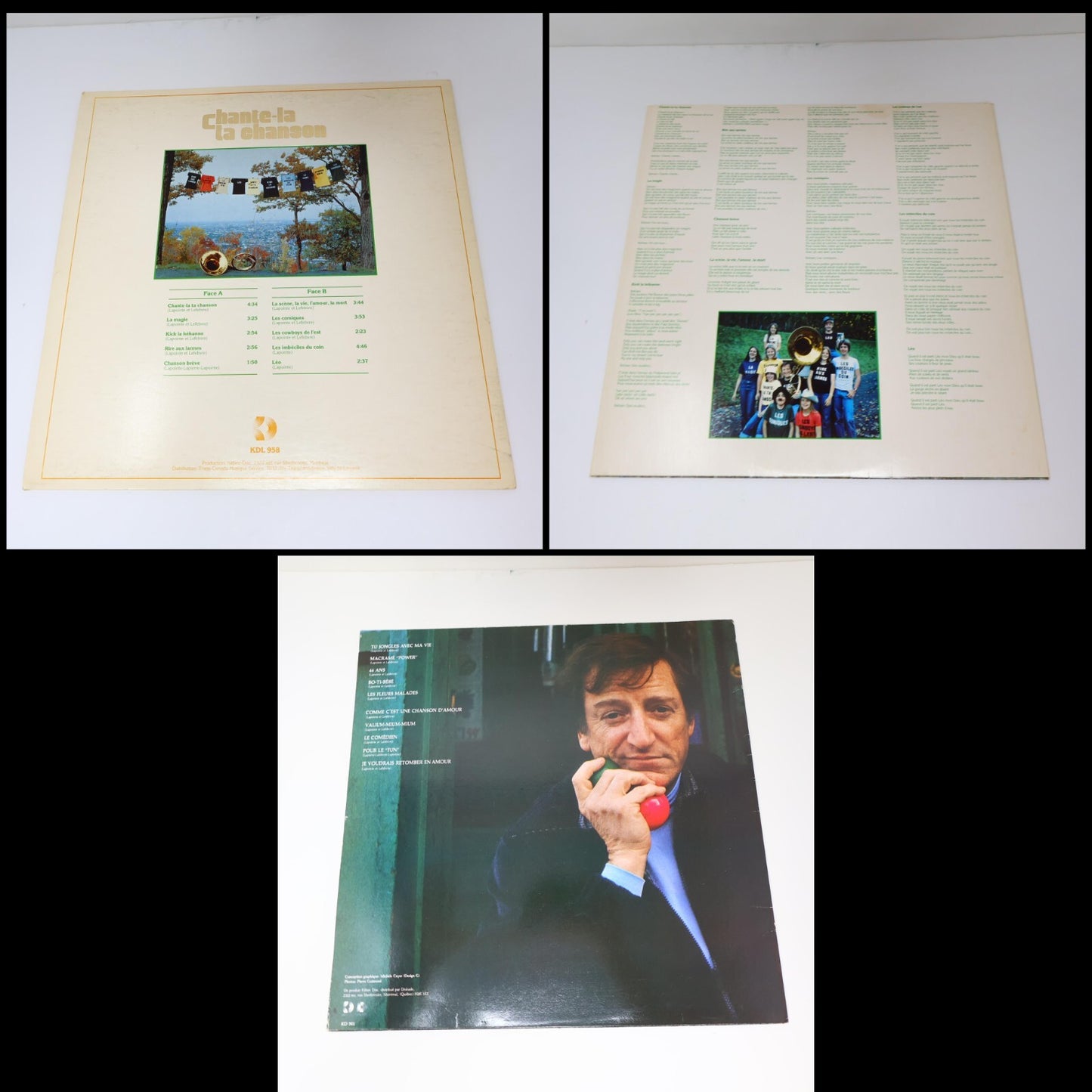Jean Lapointe Lot 3 Disques Jongleur/Si On Chantait/Chante la ta Chanson Record