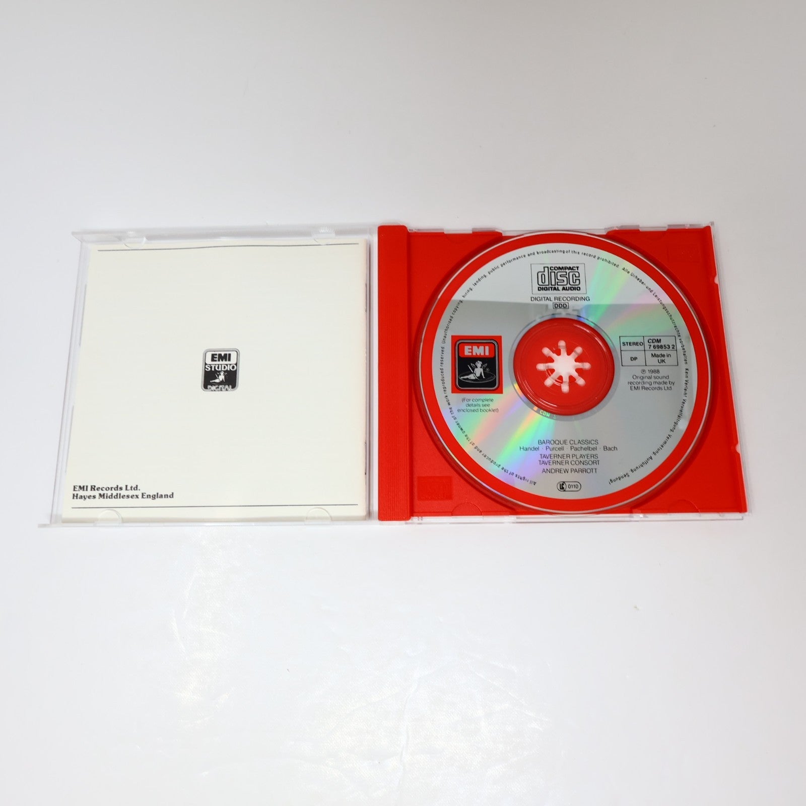 Pachelbel Canon & Gigue Bach Handel Purcell Andrew Parrott/Taverner Players CD