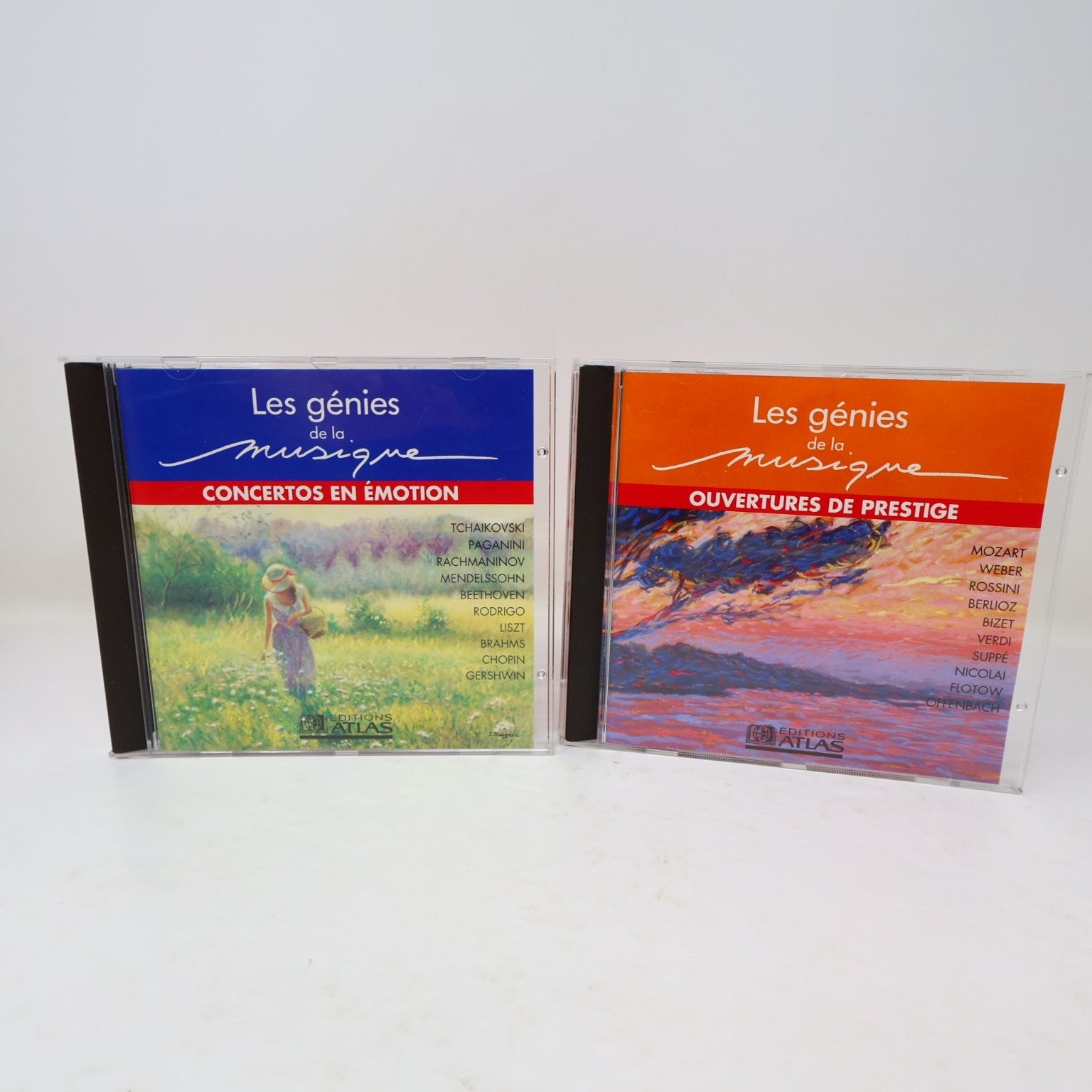 Les génies de la musique Concertos en Émotion & Ouvertures de Prestige Lot 2 CD