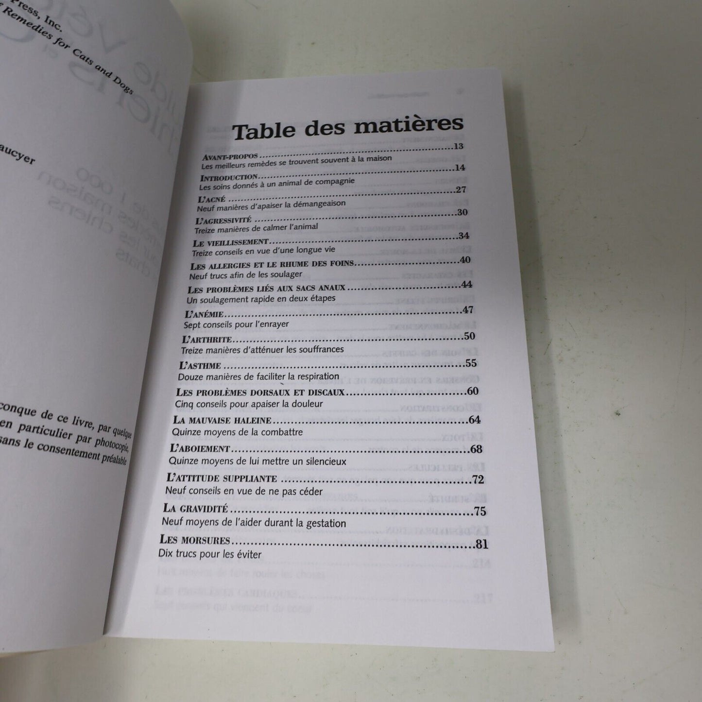 2001 Guide Vétérinaire des Chiens et Chats Plus de 1000 Remèdes Maison Animaux