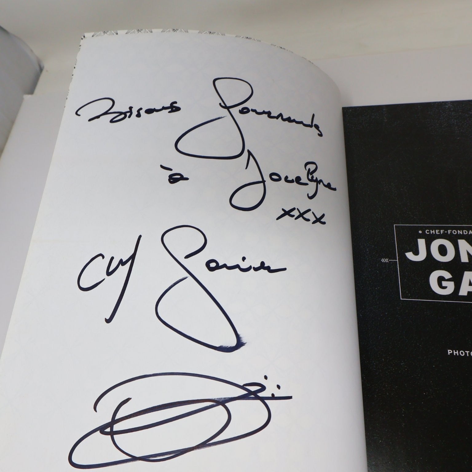 Entre Nous Jonathan Garnier 2013 SIGNÉ Livre Cuisine Recettes Français Cookbook