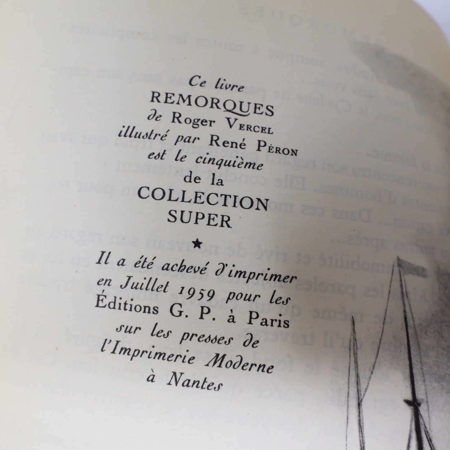 Remorques Roger Vercel Collection Super Albin-Michel 1959 HC Français French 50s