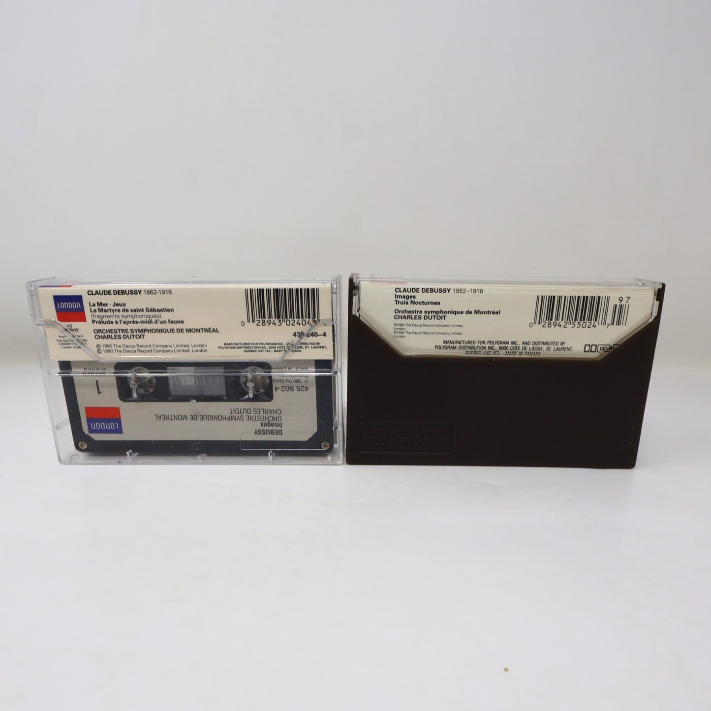 Debussy 2 Cassettes Lot Charles Dutoit/Montréal OSM La Mer/Jeux/Images/Nocturnes