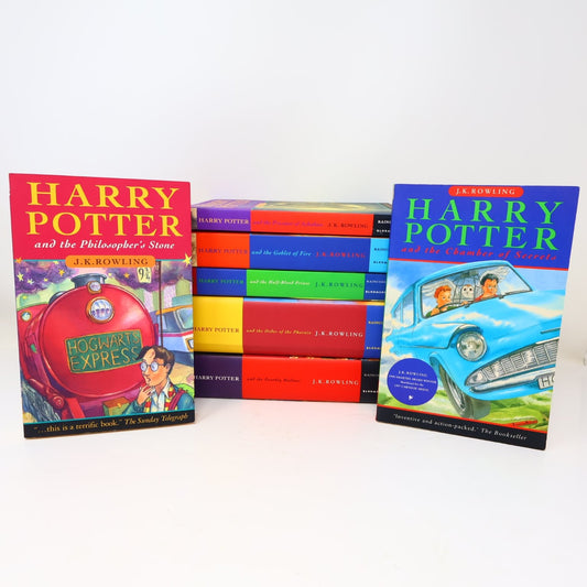 Harry Potter Complete Set Lot #1-7 Rowling 5 Paperback + 2 Hardcover Bloomsbury