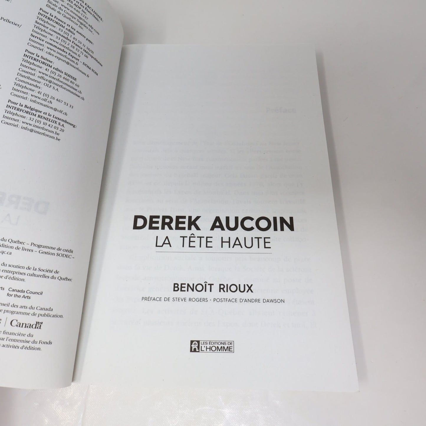 Derek Aucoin La Tête Haute Biographie Benoît Rioux 2020 Baseball Memoir Québec
