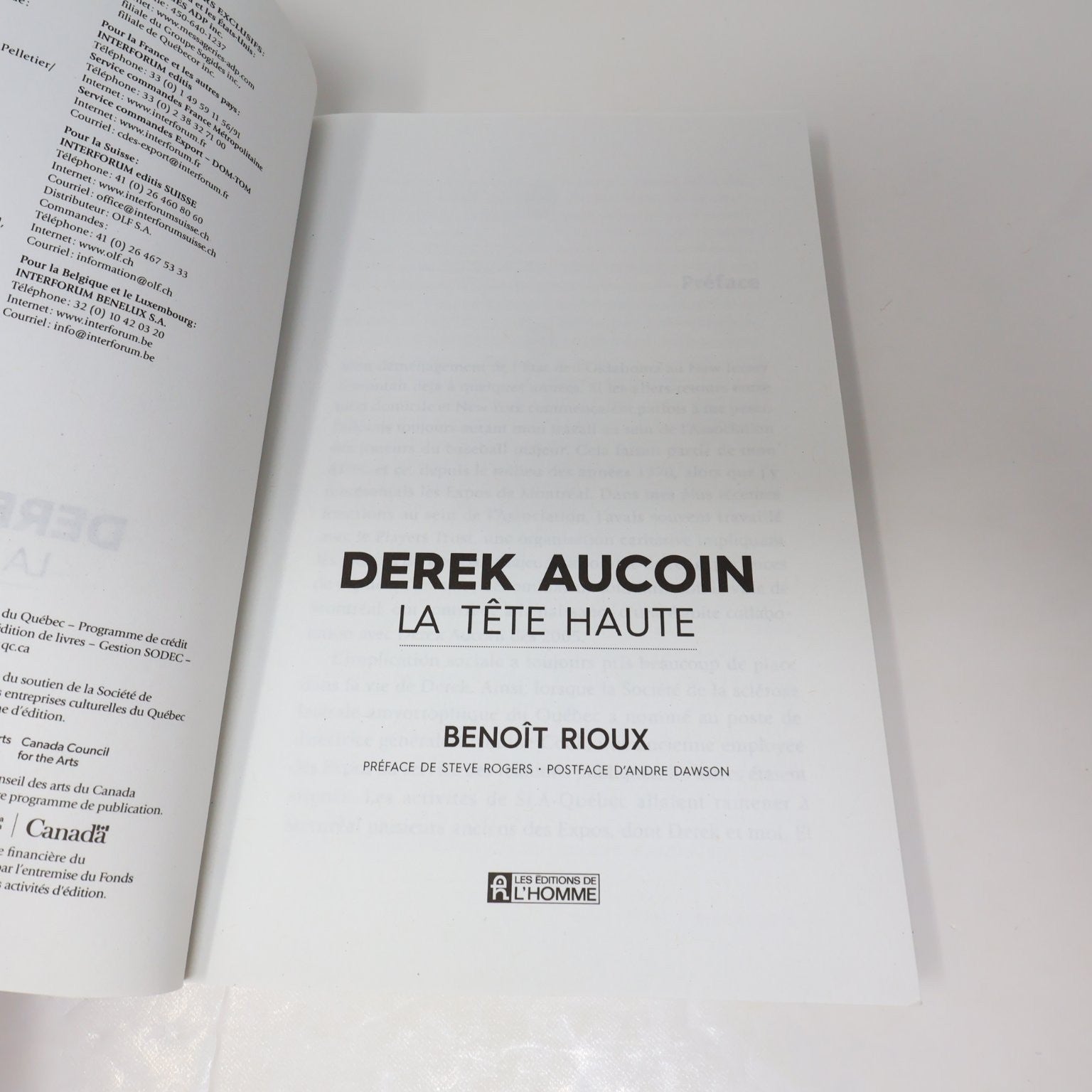 Derek Aucoin La Tête Haute Biographie Benoît Rioux 2020 Baseball Memoir Québec