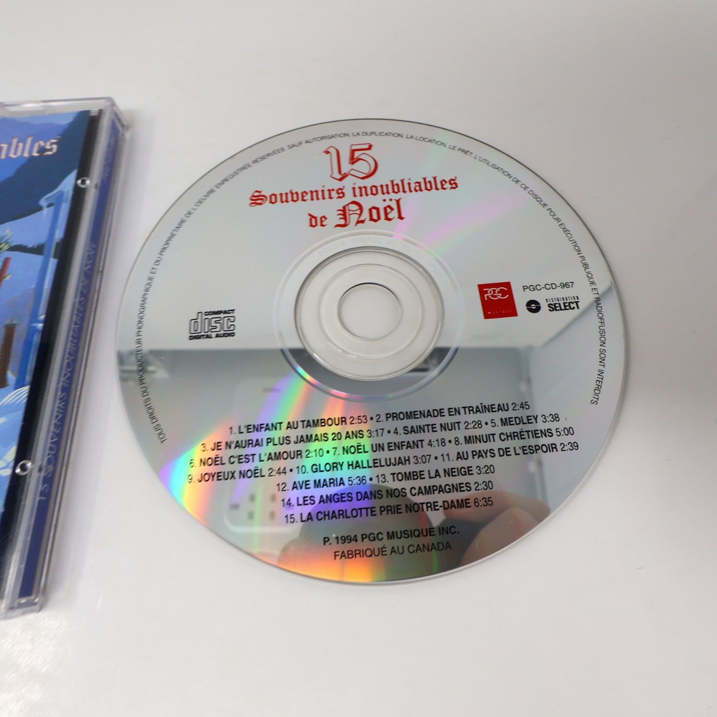 15 Souvenirs Inoubliables De Noël CD Angèle Coutu/Nathalie Simard/Johanne Blouin