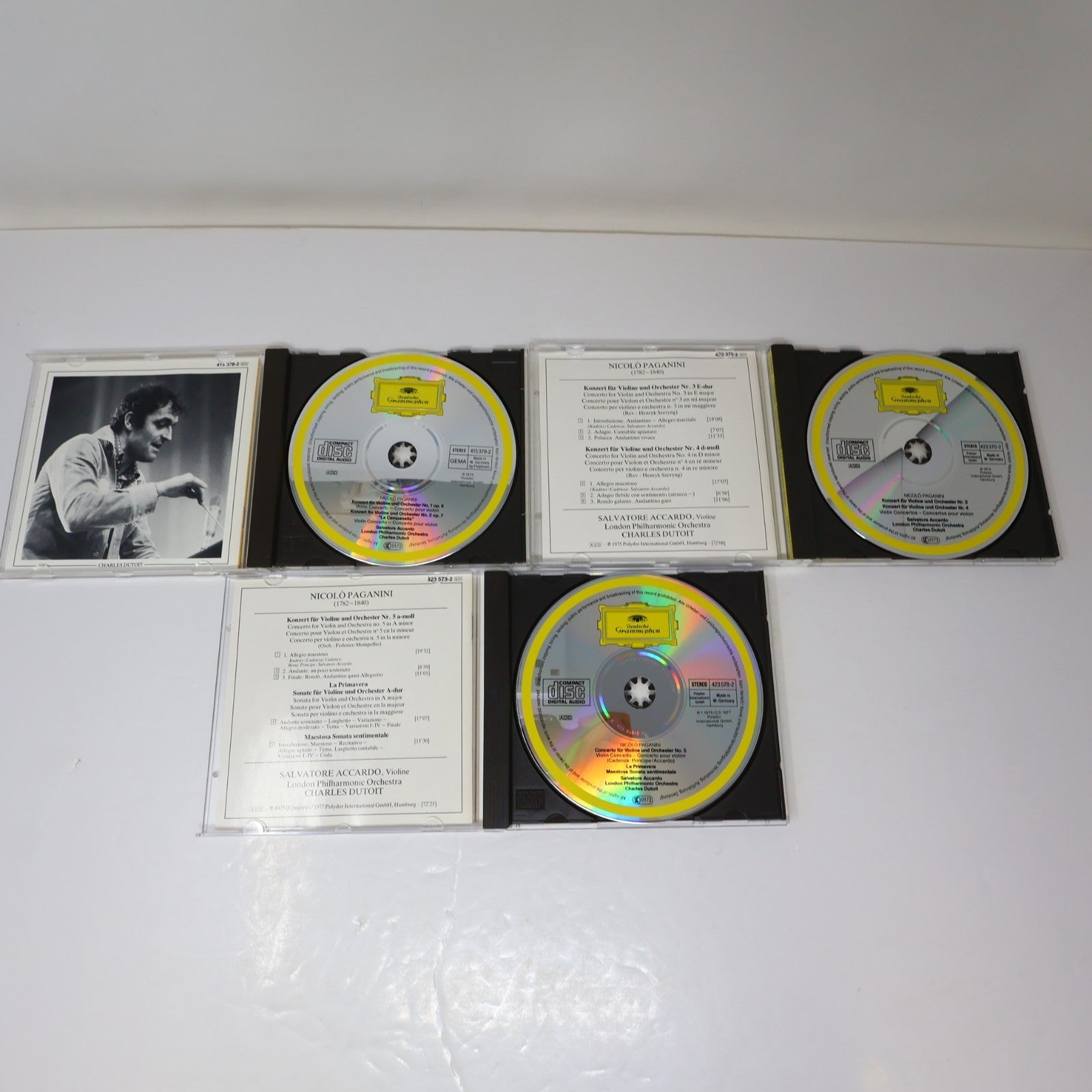 Niccolo Paganini 6 CDs Lot Violin Concerto #1-5/Tre Gran Quartetti Op. 4 80s