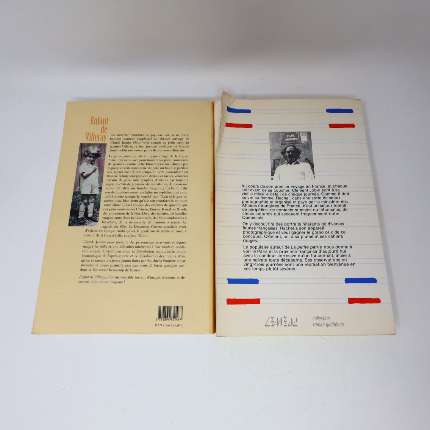 Claude Jasmin Lot 9 Livres Petite Patrie/L'Outaragasipi/Enfant de Villeray Roman