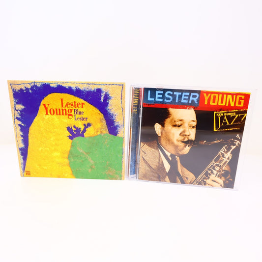 Lester Young 2 CDs Lot Blue Lester/Ken Burns Jazz Swing 2000 Dreyfus Jazz/Verve