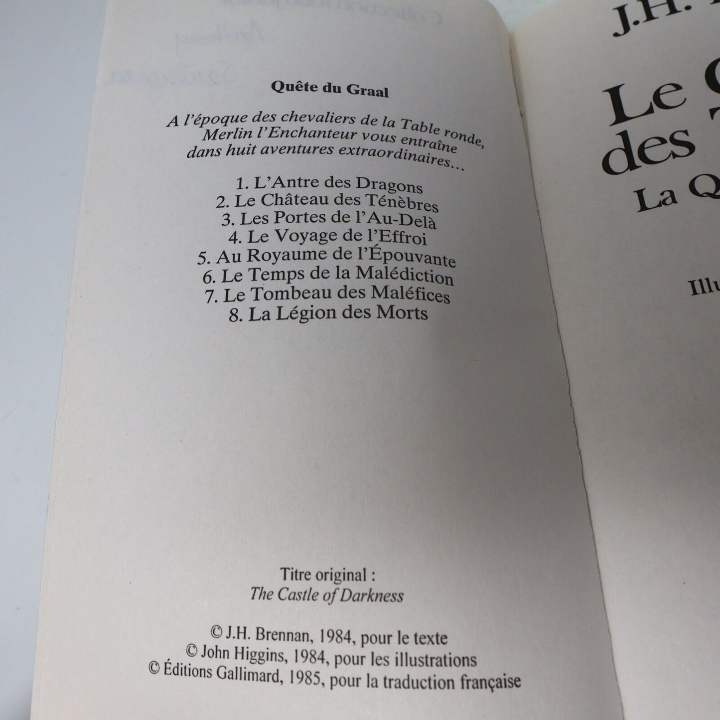 Le Château des Ténèbres/L'Antre des Dragons La Quête du Graal #1-2 Lot LDVELH