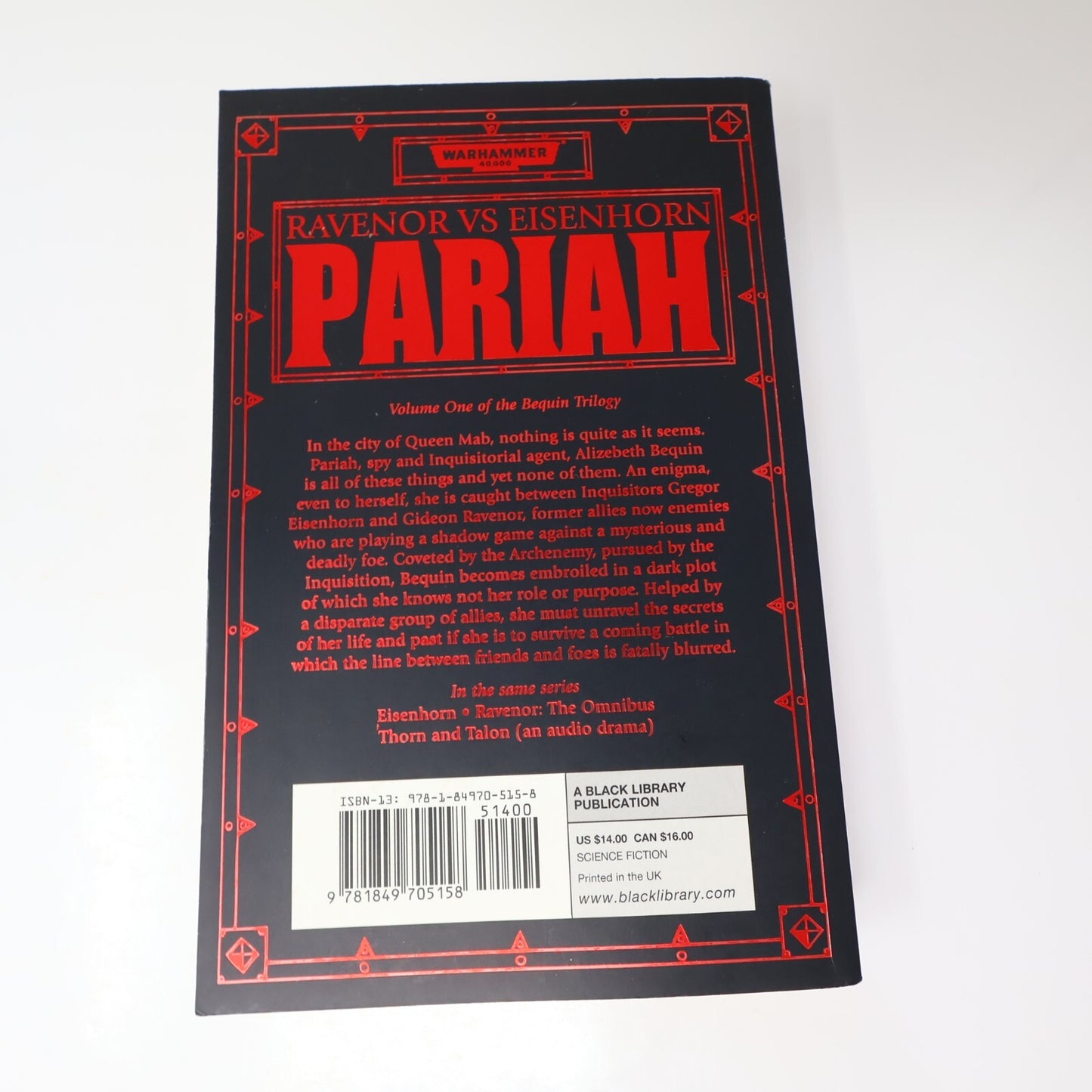 Pariah Ravenor Vs Eisenhorn Dan Abnett Bequin Trilogy #1 Warhammer 40,000 40k PB