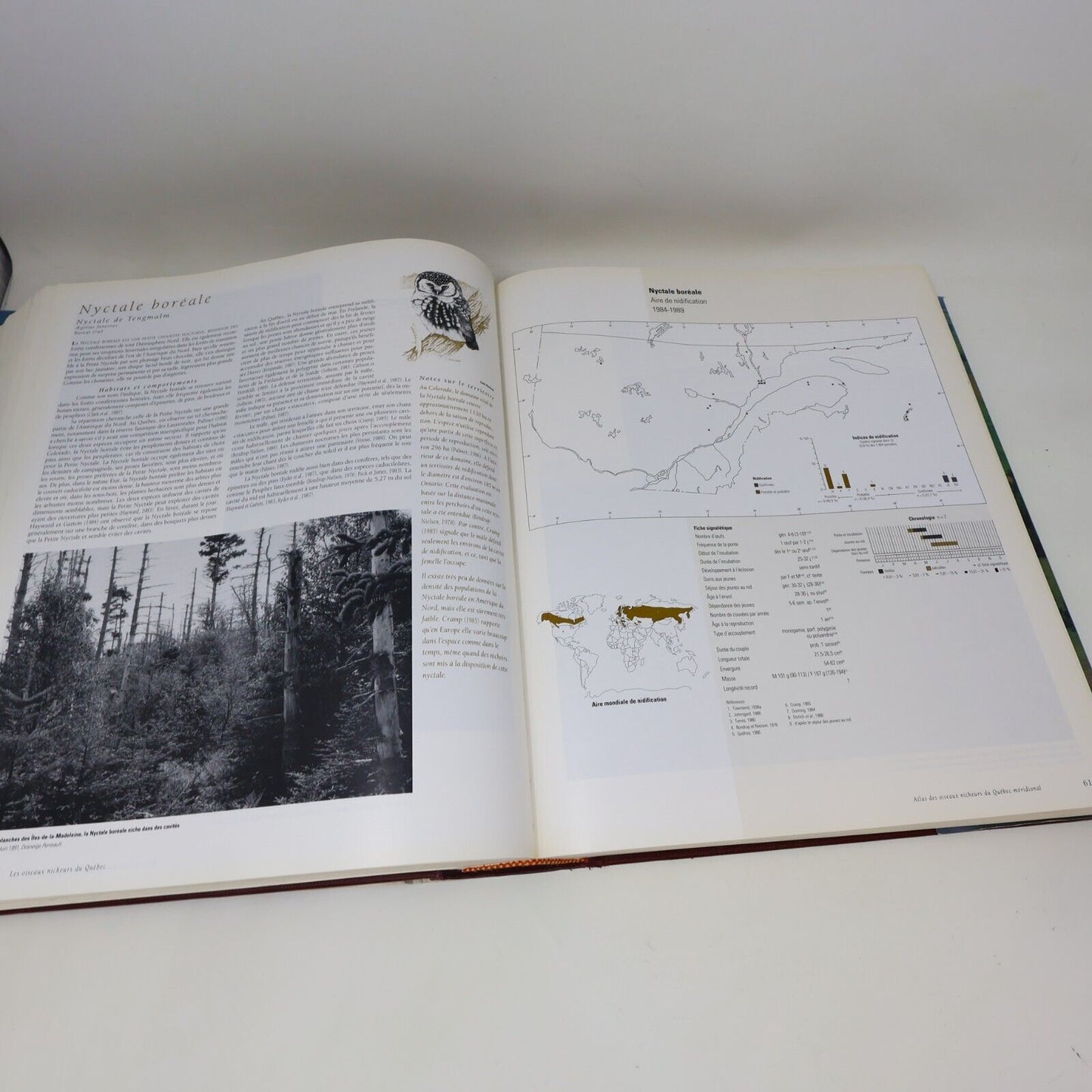 1996 Les Oiseaux Nicheurs du Québec Jean Gauthier Yves Aubry Atlas Nature Livre