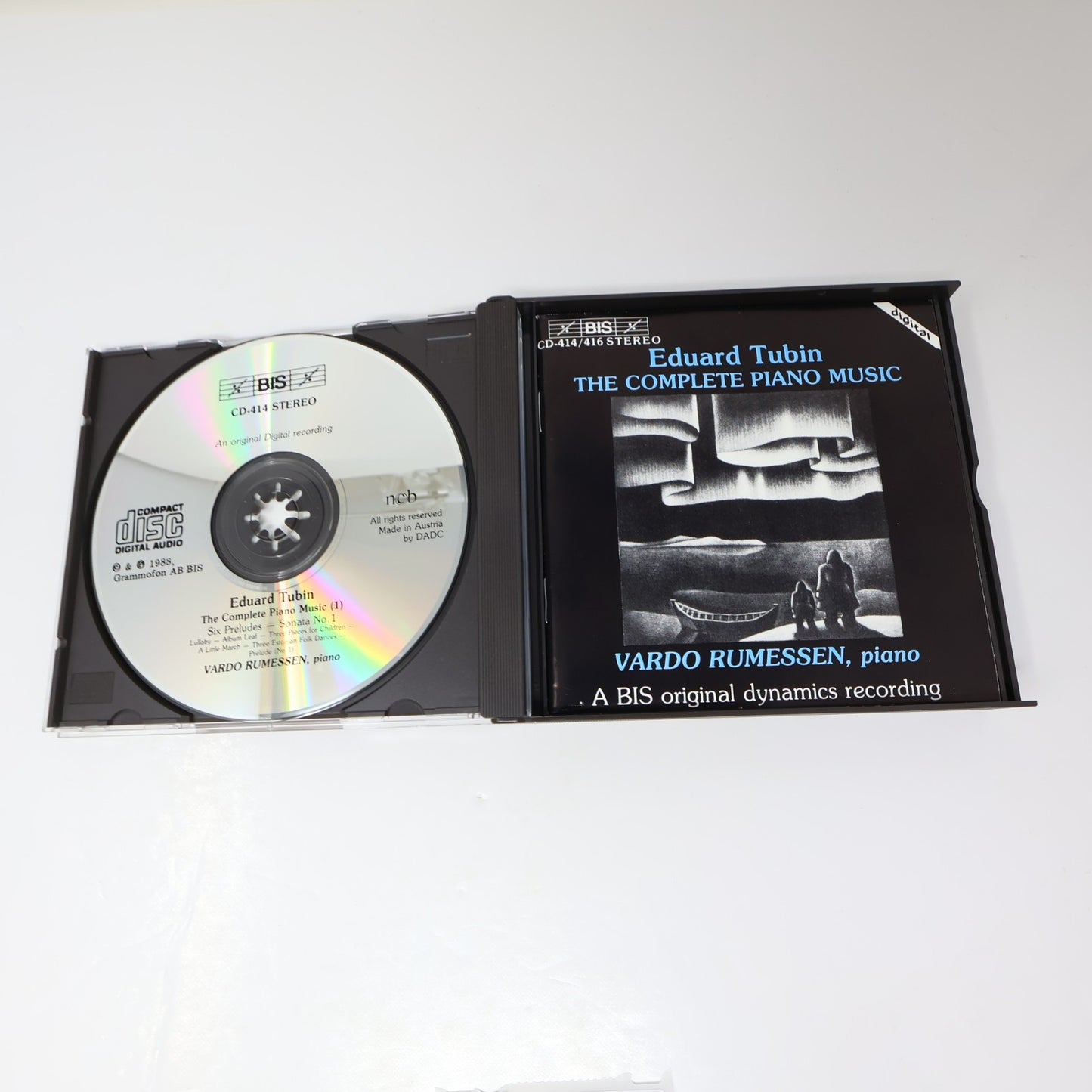 Eduard Tubin The Complete Piano Music CD Vardo Rumessen BIS 1988 BIS-CD-414/416