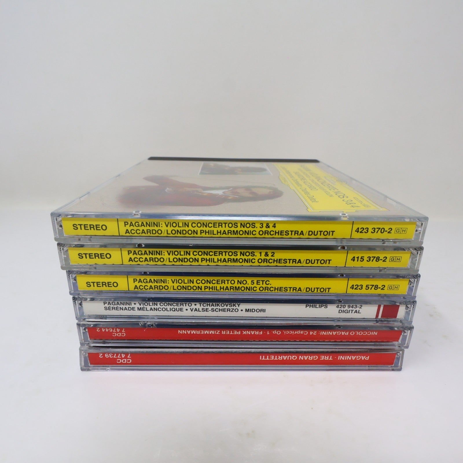 Niccolo Paganini 6 CDs Lot Violin Concerto #1-5/Tre Gran Quartetti Op. 4 80s