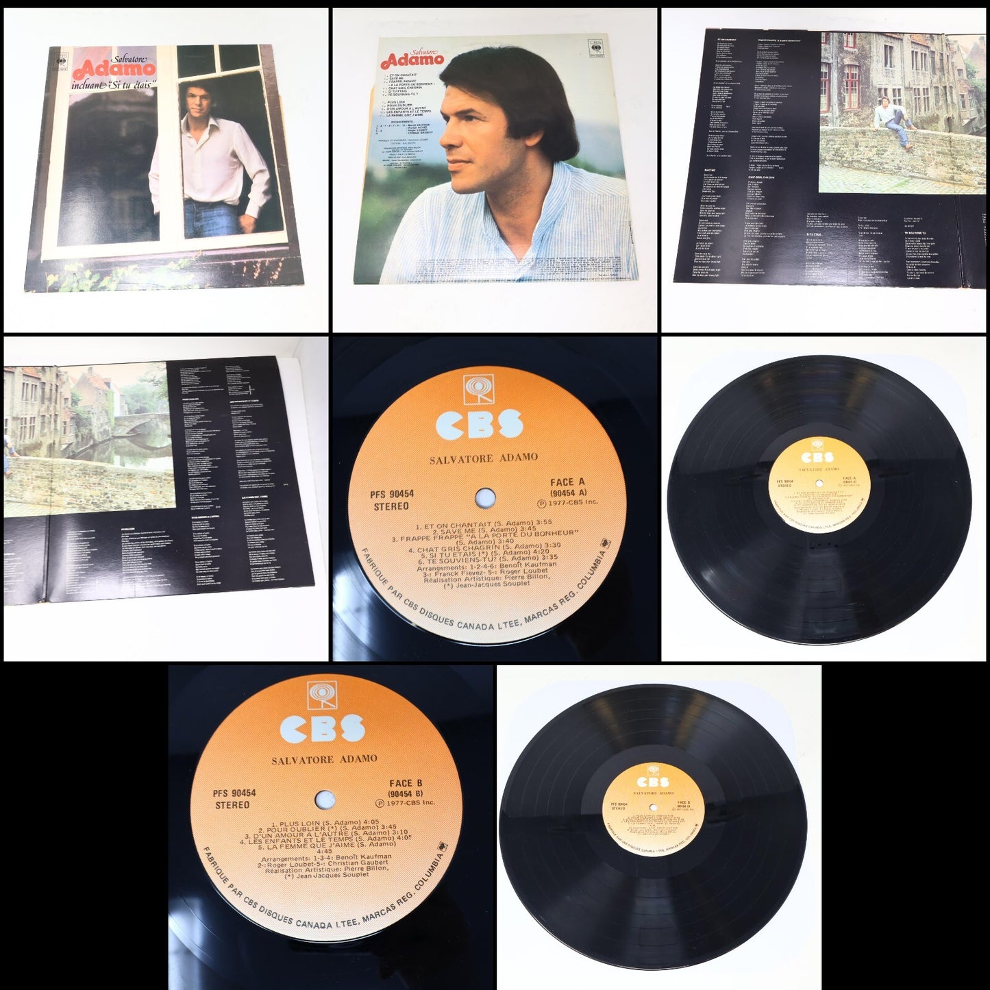 Adamo Lot 8 Disques Pauvre Liberté/Olympia 71/Jusqu'à L'Amour Record Vinyl LP