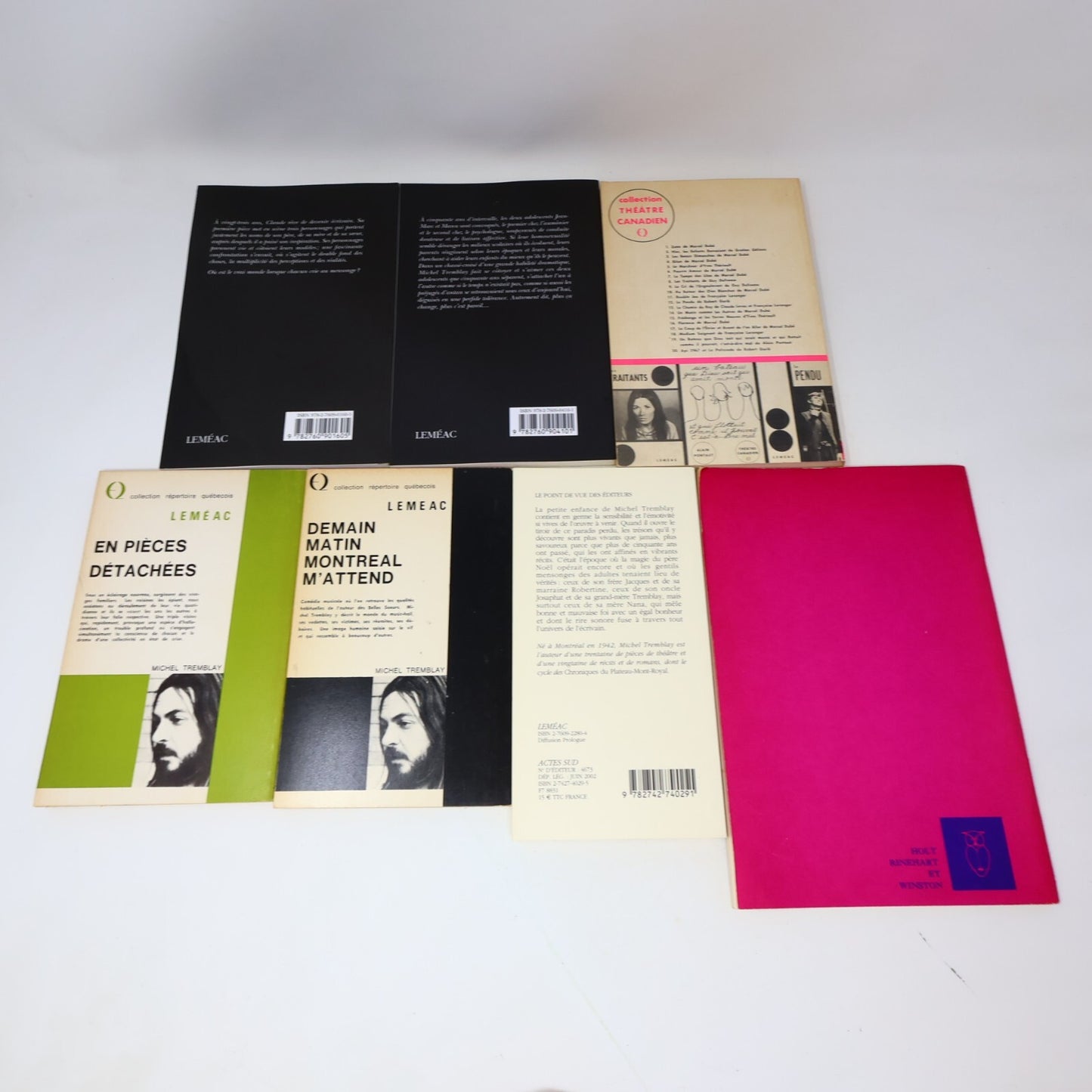 Lot 21 Livres Michel Tremblay Cahier Noir Rouge Bleu/Belles-Soeurs/Vrai Monde PB