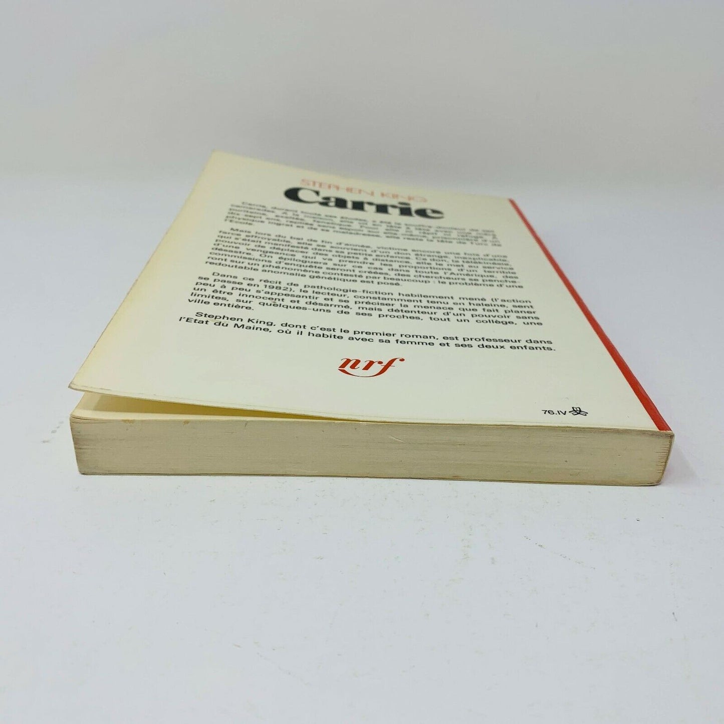 1976 Carrie Gallimard nrf Stephen King 1st Edition France Français French Livre