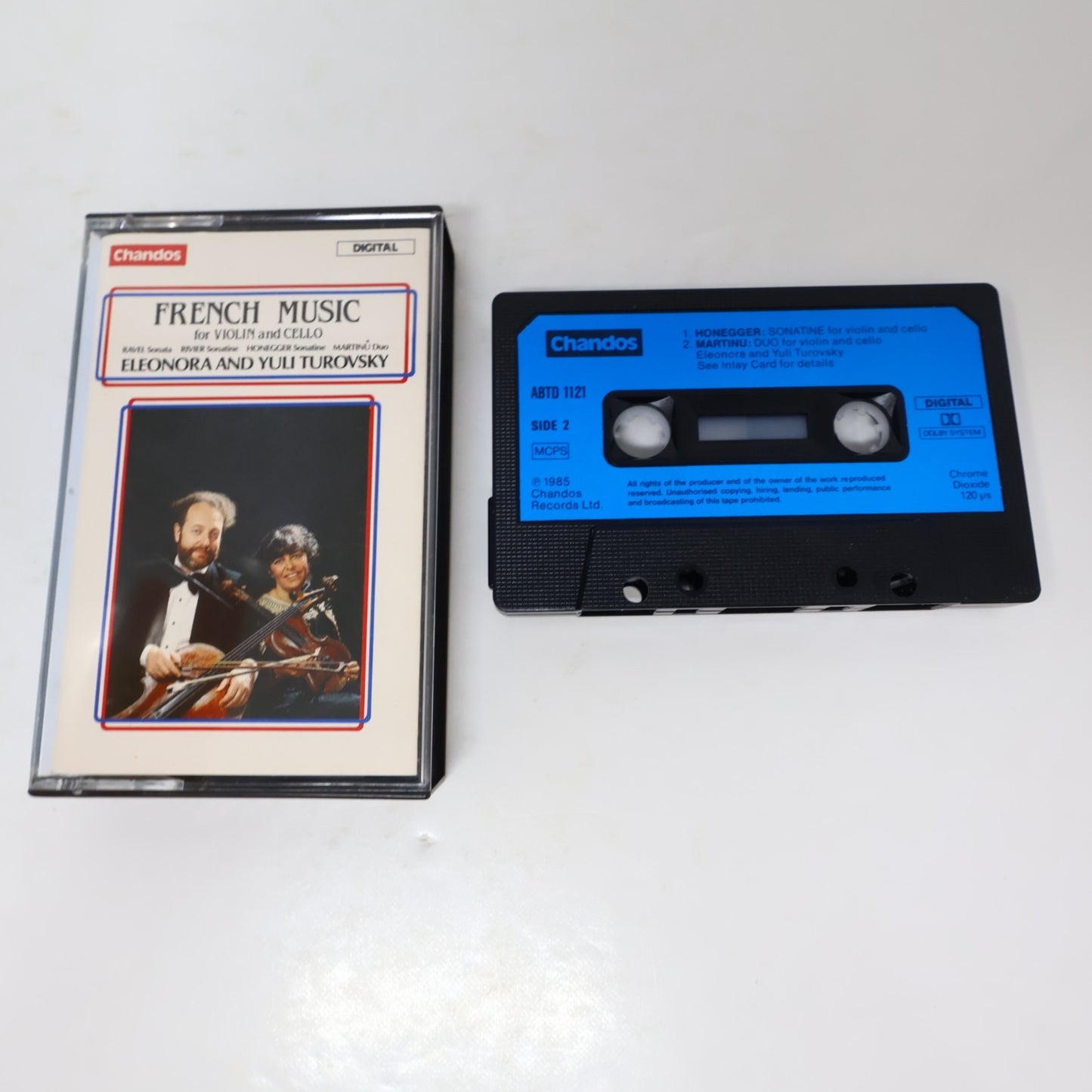 Elonora & Yuli Turovsky Cassette French Music for Violin and Cello Ravel/Rivier