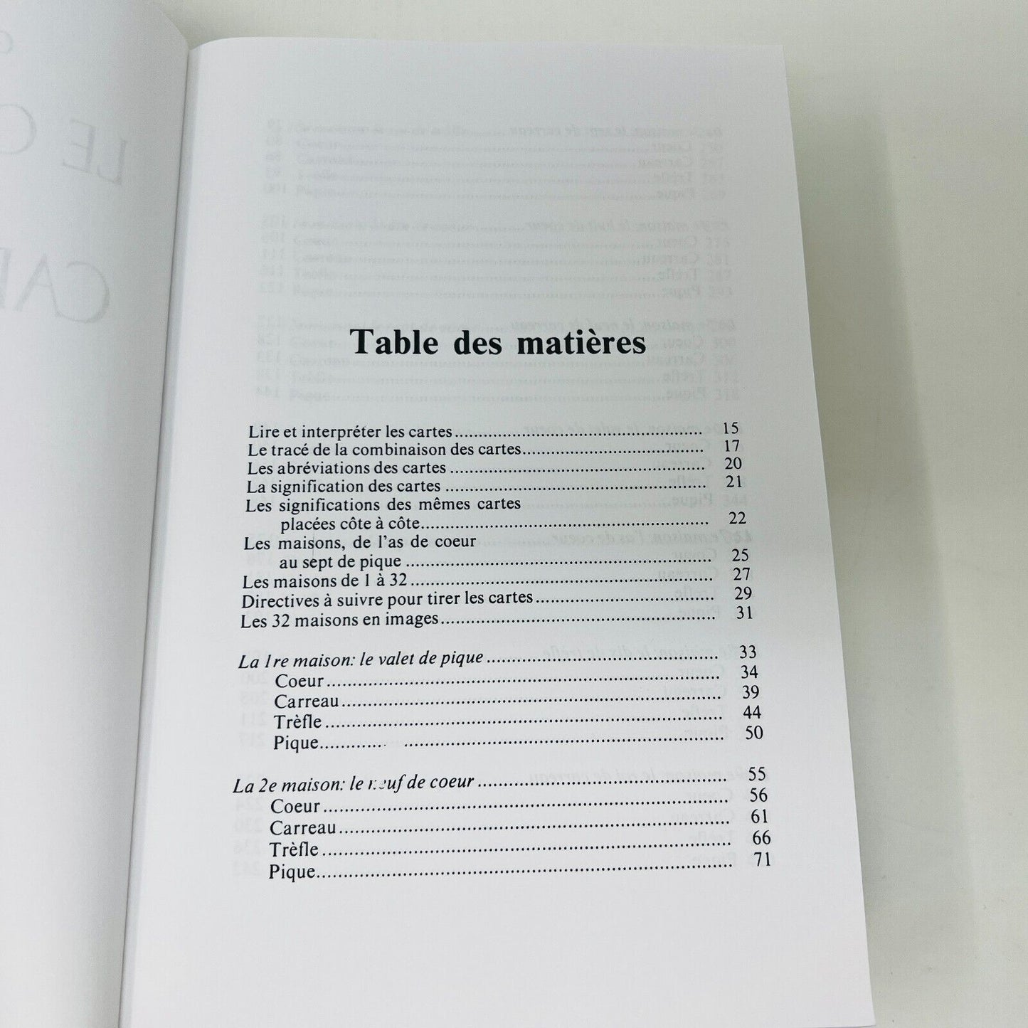 1999 Le Grand Livre de la Cartomancie de Gerhard von Lentner en Français Avenir