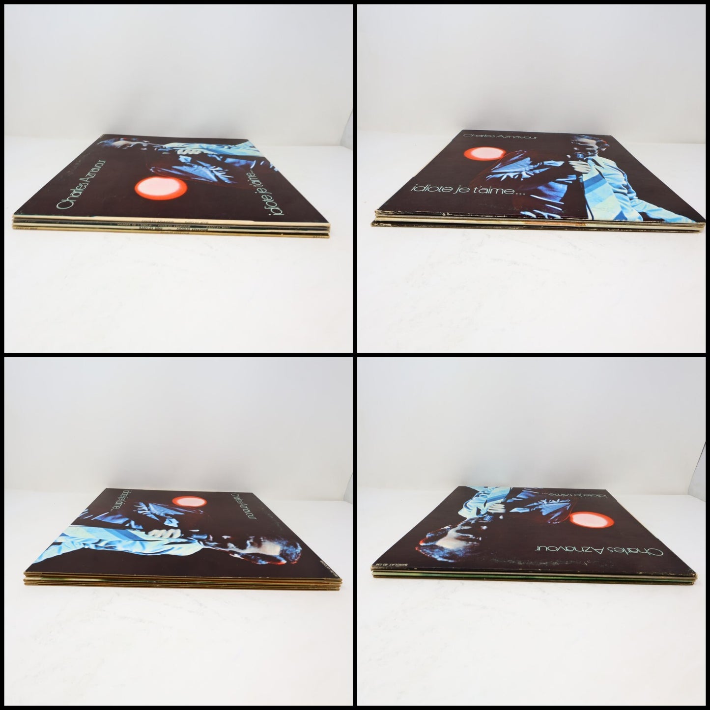 Charles Aznavour Lot 4 Disques Idiote je T'Aime/Visages de L'Amour/Désormais LP